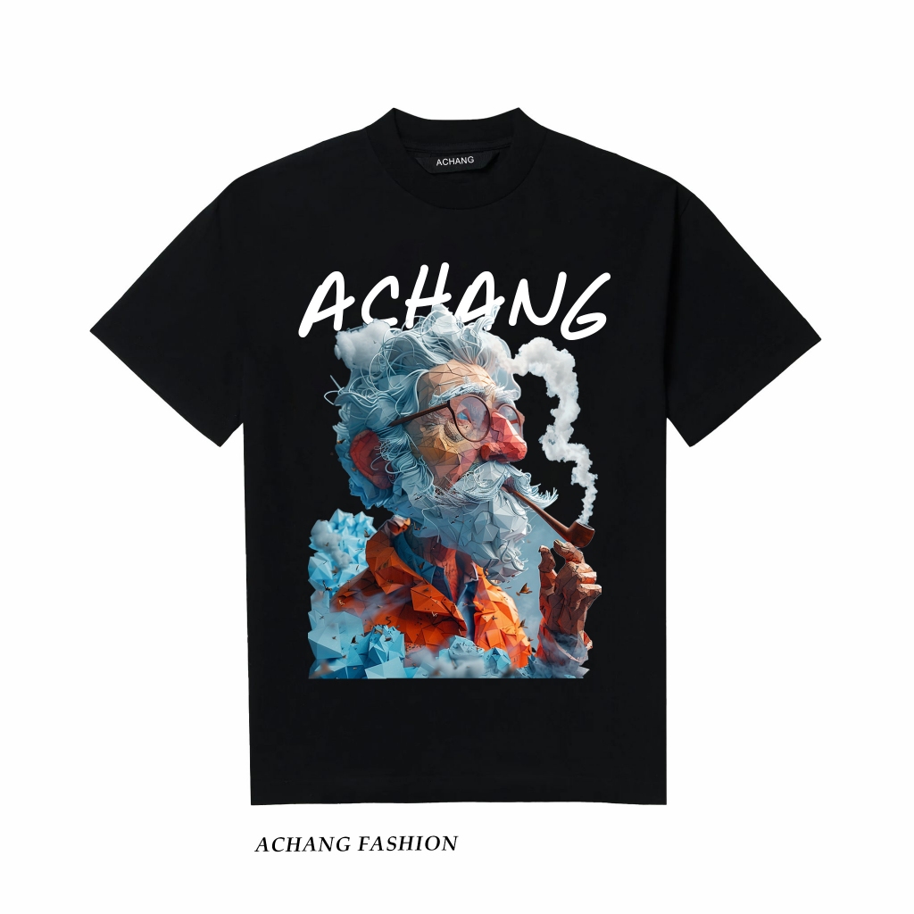 Áo Thun Unisex Old Man 100% Cotton  Achang Local Brand Chính Hãng