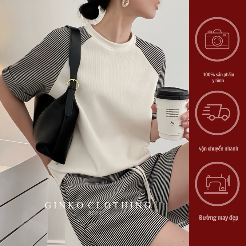GINKO CLOTHING_Set Cotton Mùa Hè Form Rộng Cực Xinh-phong cách Hàn Quốc trẻ trung, năng động_SET2402