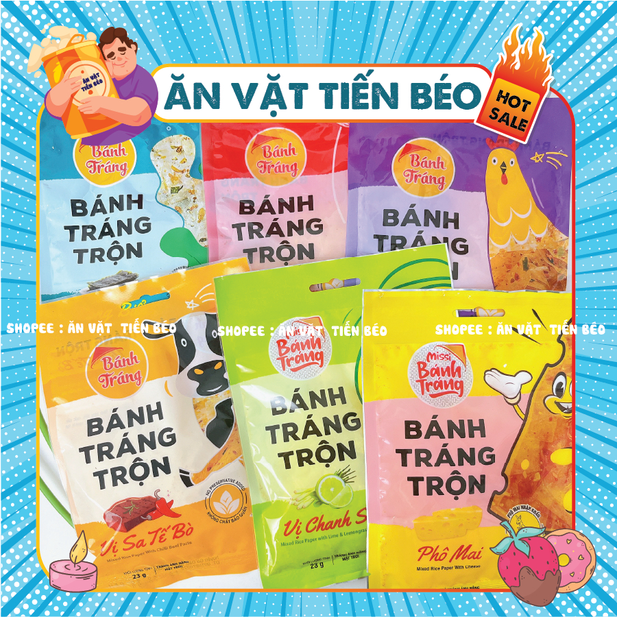 BÁNH TRÁNG TRỘN MISS VỊ PHÔ MAI, RONG BIỂN, GÀ QUAY, BÒ, TÔM, CHANH SẢ ...