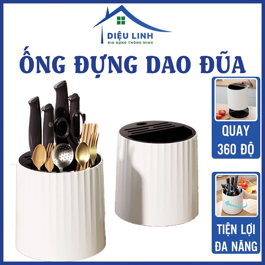 Ống Đựng Đũa Muỗng Dao Đũa Đa Năng Xoay 360 Độ Chất Liệu Nhựa An Toàn Tiện Dụng AMIZIN