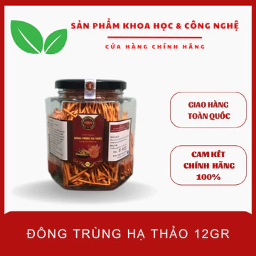 [CHÍNH HÃNG - LỌ 12gram] Đông trùng hạ thảo khô sấy thăng hoa hỗ trợ bệnh tiểu đường,huyết áp - SP Viện Hàn Lâm KH&CN VN