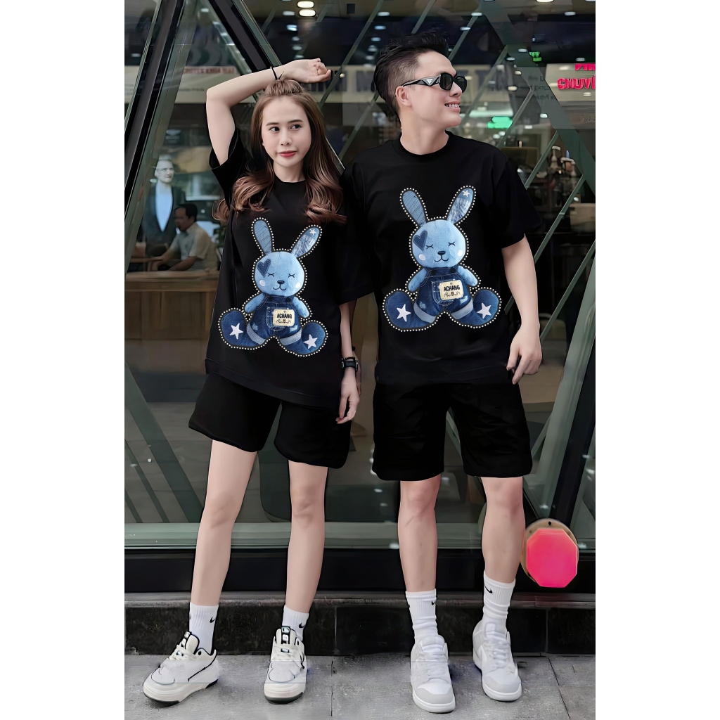 Áo Thun Unisex Ancient Rabbit Blue 100% Cotton  Achang Local Brand Chính Hãng