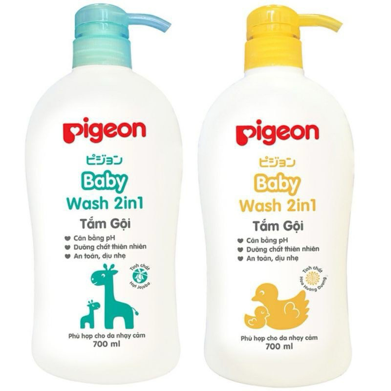 sữa tắm gội Pigeon cho bé hương hướng dương 2in1 700ml
