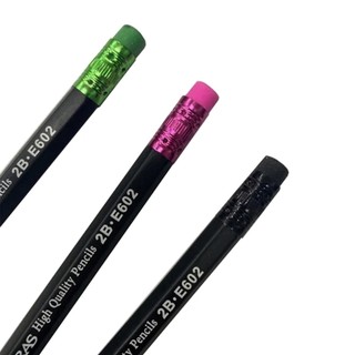 1 bút chì gỗ 2B có tẩy mới Eras hồng