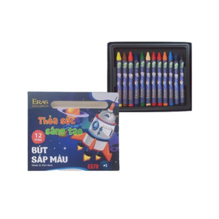 Hộp Bút Sáp 16 Màu Eras, Chất Liệu An Toàn, Thiết Kế Đẹp Mắt- 16 Màu/hộp