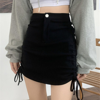 Chân váy kaki bigsize dáng chữ A có dây dút hai bên tôn dáng lưng cao có quần bảo hộ cá tính CVKAKI
