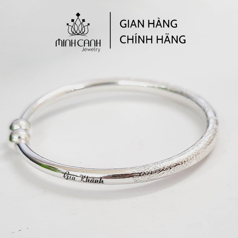 Ảnh Kiềng Bạc Ta Chạm Rồng Điều Chỉnh Được Size, Khắc Tên Cho Bé Yêu Minh Canh Jewelry 1