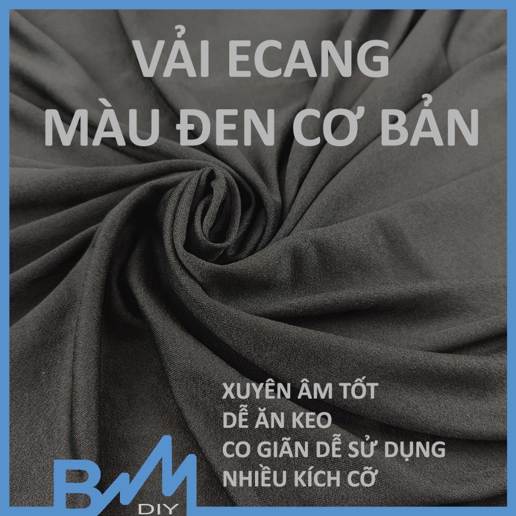 Vải ecang đen cơ bản | Shopee Việt Nam
