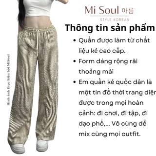 Quần Suông Kẻ Nữ Ống Rộng BigSize MiSoul, Quần Kẻ Form Rộng 269