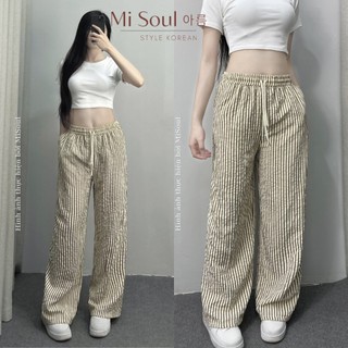 Quần Suông Kẻ Nữ Ống Rộng BigSize MiSoul, Quần Kẻ Form Rộng 269