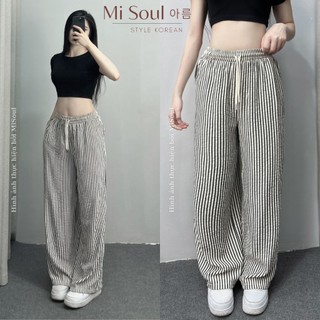 Quần Suông Kẻ Nữ Ống Rộng BigSize MiSoul, Quần Kẻ Form Rộng 269