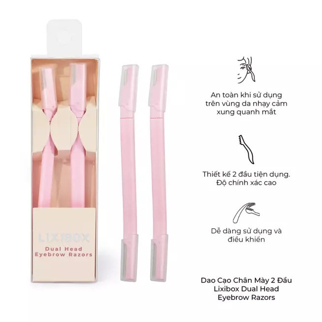 Ảnh Dao Cạo Chân Mày 2 Đầu Lixibox Dual Head Eyebrow Razors 2