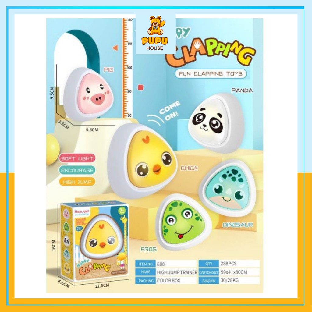 Bộ Chuông Chạm Nhảy Tăng Chiều Cao Bộ Đồ Chơi Máy Chuông Bấm Đập Nhảy Có Giọng Nói Đồ Chơi Thử Thách Cho Bé -PUPU HOUSE