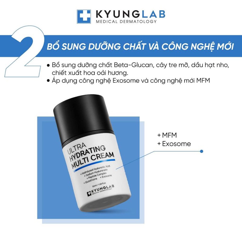 Kem dưỡng KyungLab Ultra Hydrating multi cream 50ml cấp ẩm phục hồi căng bóng da IS368