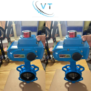 Van bướm Gang KST điều khiển điện on-off 24VAC DN150-DN300