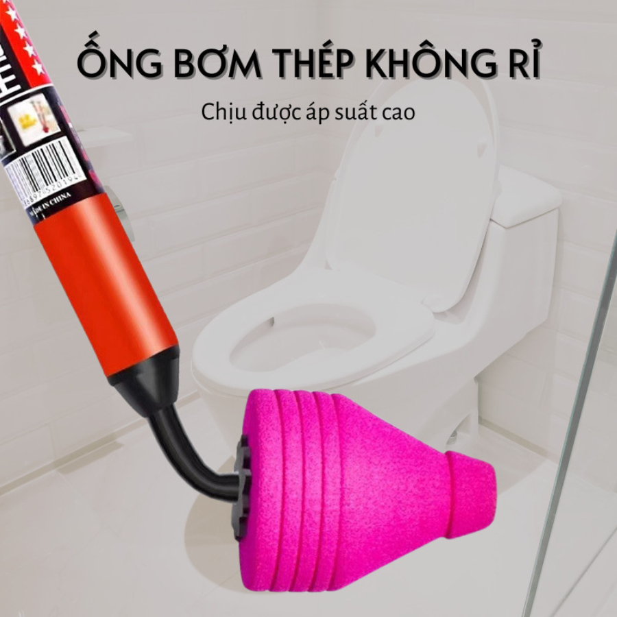 Ảnh Cây bơm thụt ,cây thông bồn cầu bằng khí nén áp lực cao, thông tắc bồn cầu thoát nước sàn 3