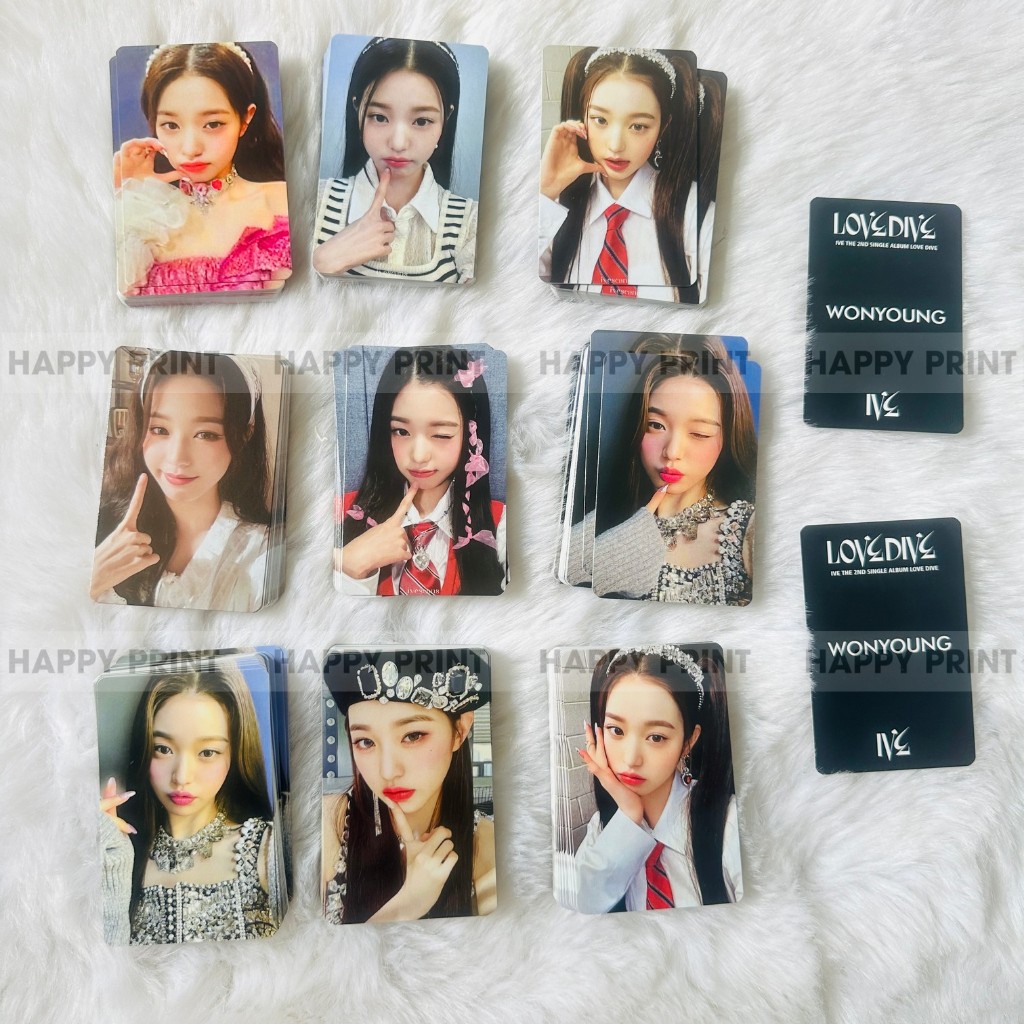 [CARD LOMO MUA 3 TẶNG 1] WONYOUNG - WY tulip, pob, tiểu thư, vương miệng, card lomo unoff wonyoung, wony, wy