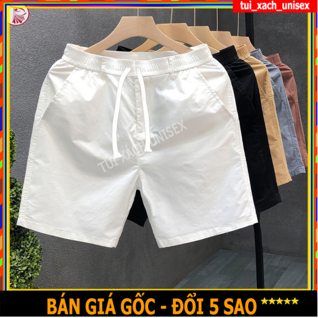 Quần short nam ngắn chất liệu kaki co giãn phong cách trẻ trung, cá tính 2 màu UNISEX