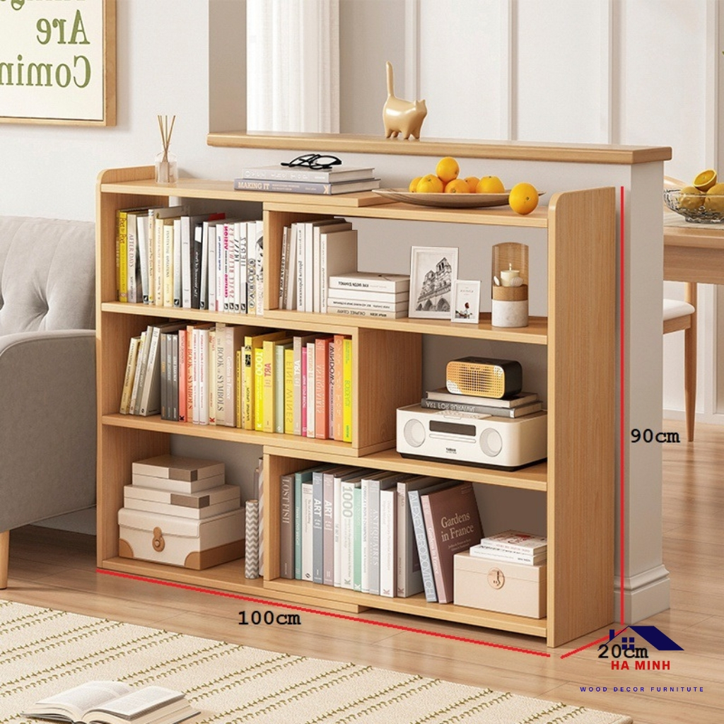 Kệ sách để sàn đa năng thay đổi tùy chỉnh kích thước, để sách đồ dùng trang trí phòng khách - HM209
