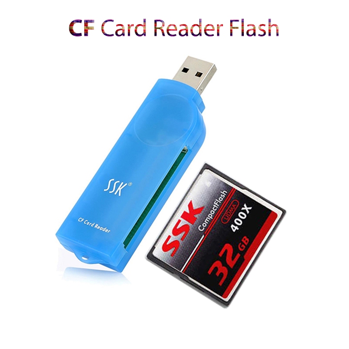 Đầu đọc thẻ nhớ CF Compact Flash Memory Card chính hãng SSK SCRS028 ...