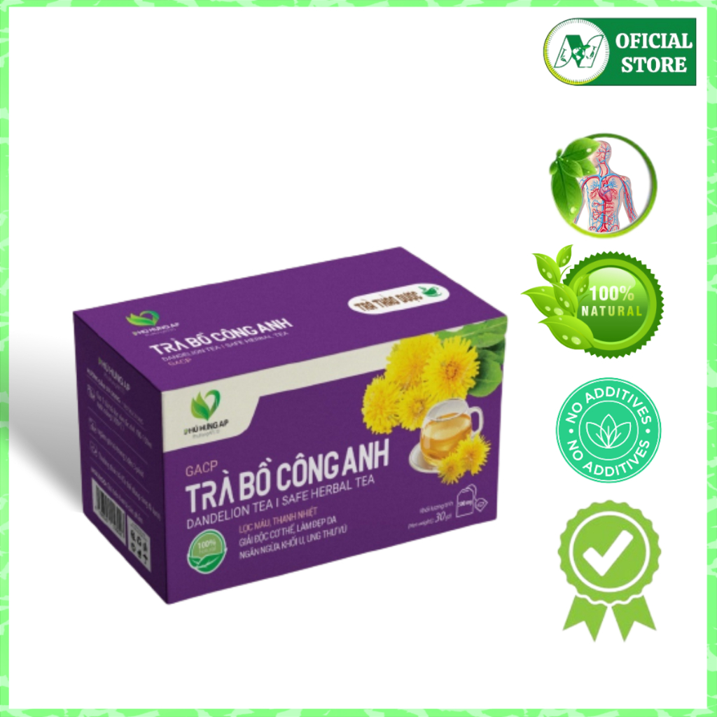 Trà Bồ Công Anh, 25 túi lọc 50gr, thanh n…
