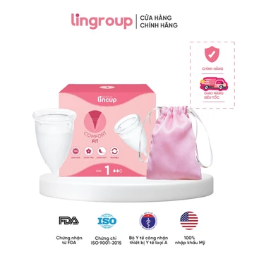 Cốc nguyệt san Lincup và túi lụa Satin bảo quản cốc