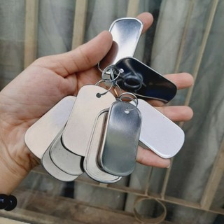 Móc khóa thẻ bài 3 cái dụng cụ cạo gió inox - massage trị liệu