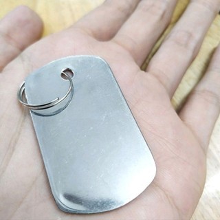 Móc khóa thẻ bài 3 cái dụng cụ cạo gió inox - massage trị liệu