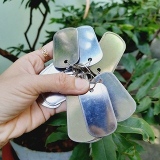 Móc khóa thẻ bài 3 cái dụng cụ cạo gió inox - massage trị liệu