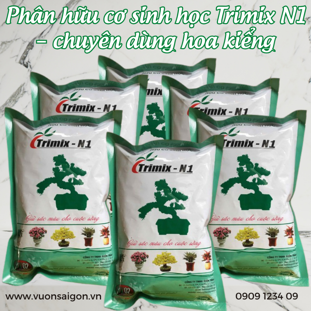 Phân hữu cơ sinh học Trimix N1 - chuyên dùng hoa kiểng 5