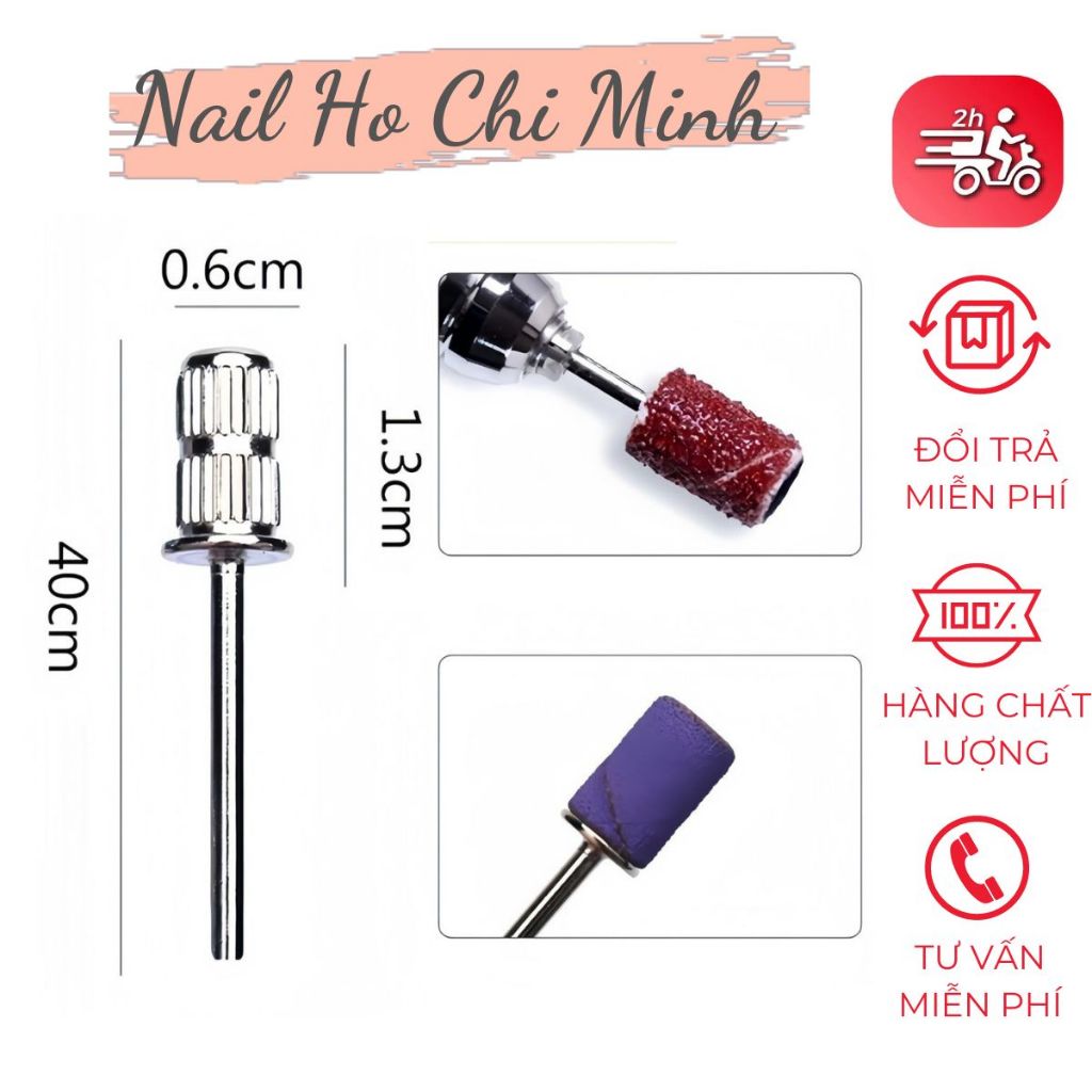 [SẢN PHẨM MỚI] Đầu mài lắp nhám tiện lợi - Đầu mài hỗ trợ lắp cuộn nhám móng chuyên dụng