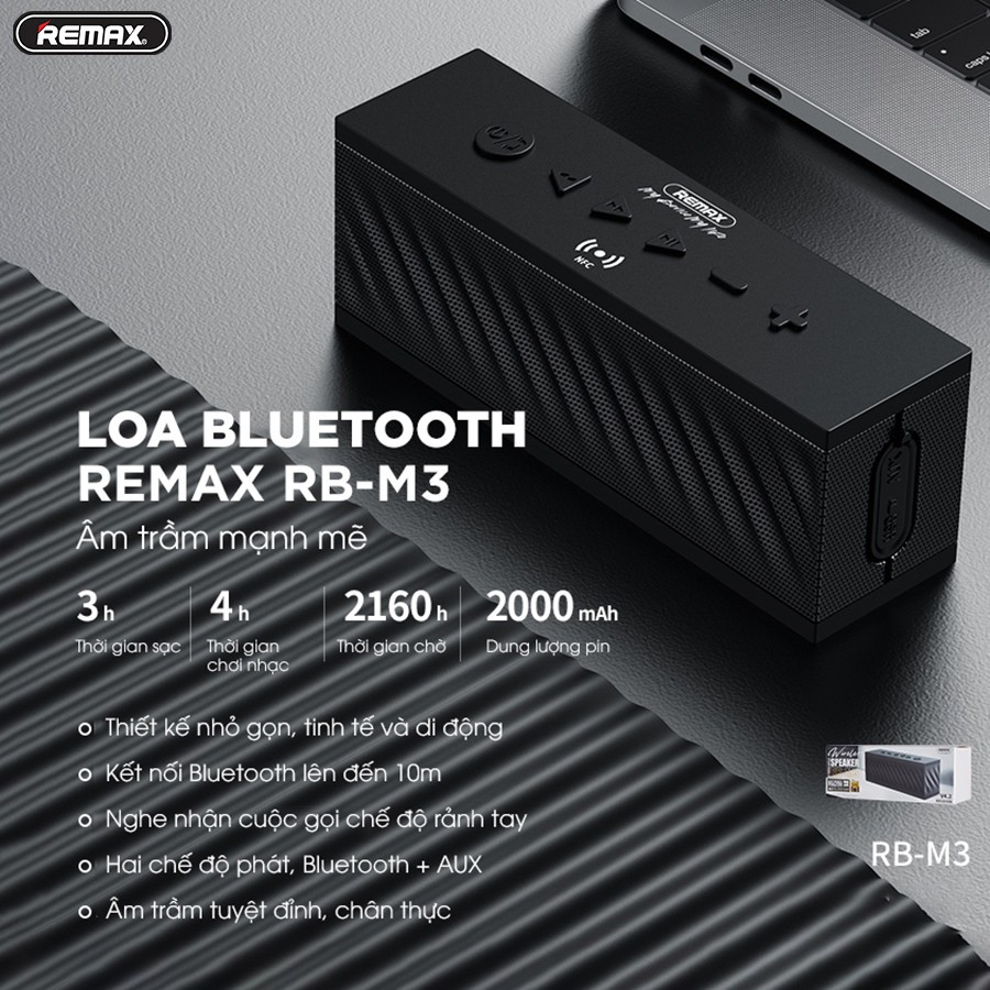 Loa Bluetooth Remax RB M3 (2nd 97%) | Shopee Việt Nam