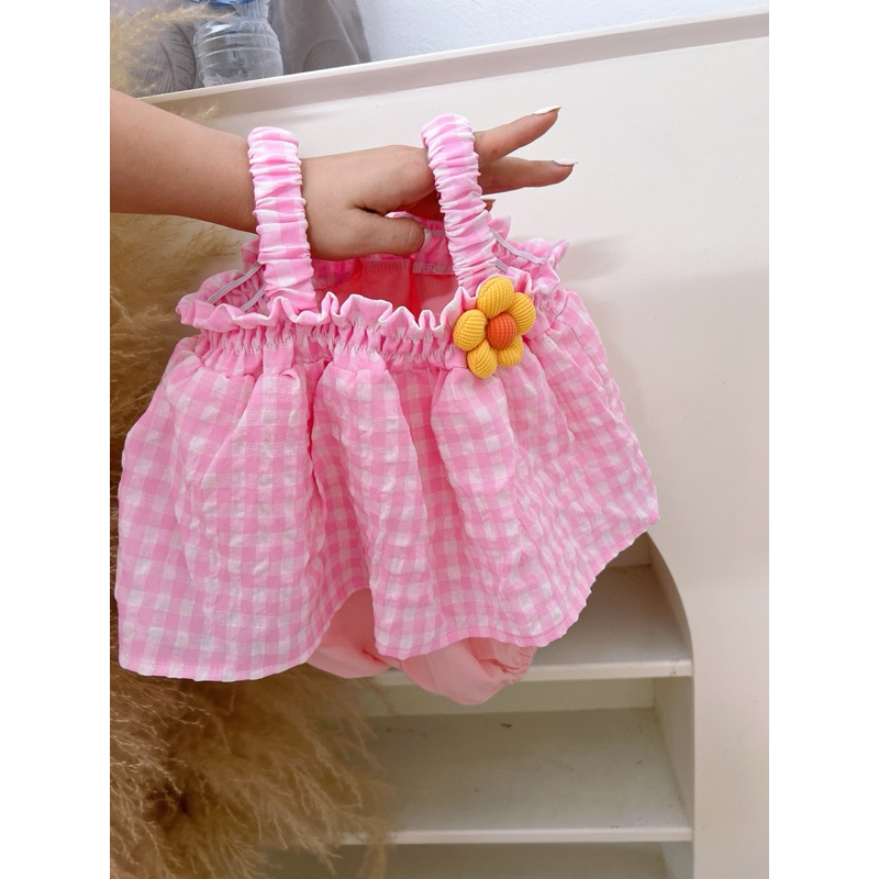 Body 2 Dây Gắn Hoa Cho Bé Gái 5-10kg Thoải Mái Và Dễ Thương