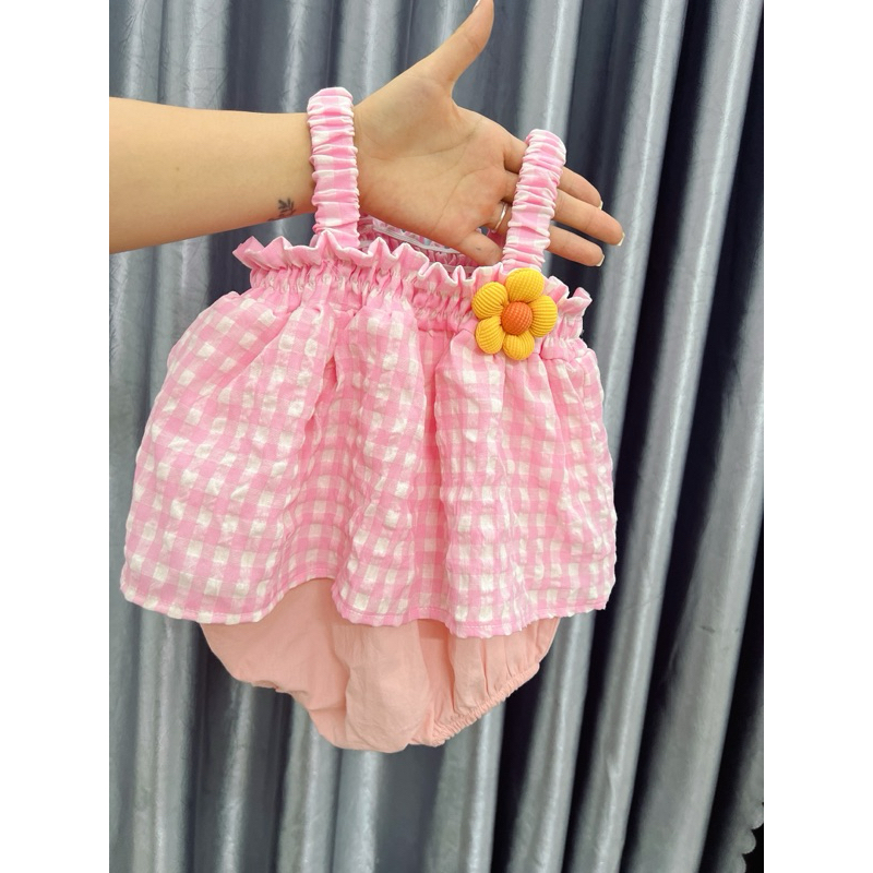 Body 2 Dây Gắn Hoa Cho Bé Gái 5-10kg Thoải Mái Và Dễ Thương