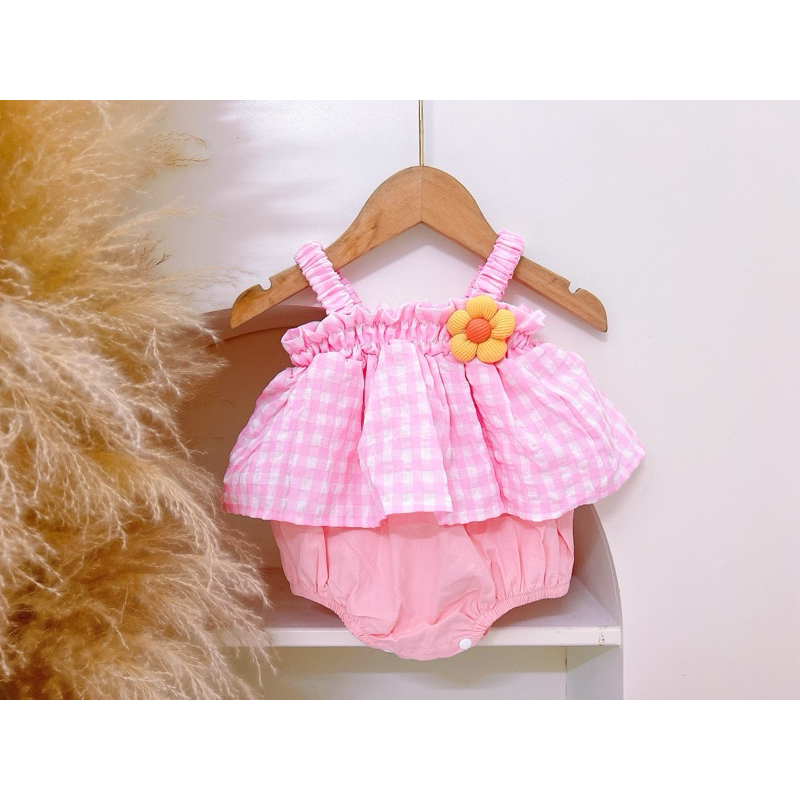 Body 2 Dây Gắn Hoa Cho Bé Gái 5-10kg Thoải Mái Và Dễ Thương