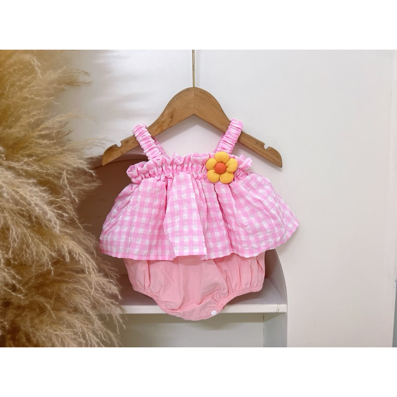 Body 2 Dây Gắn Hoa Cho Bé Gái 5-10kg Thoải Mái Và Dễ Thương