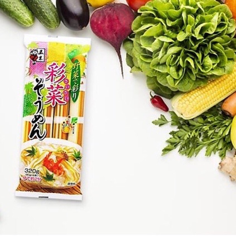 Mì Ăn Dặm Somen Ngũ Sắc Cho Bé 320g Mì Rau Củ