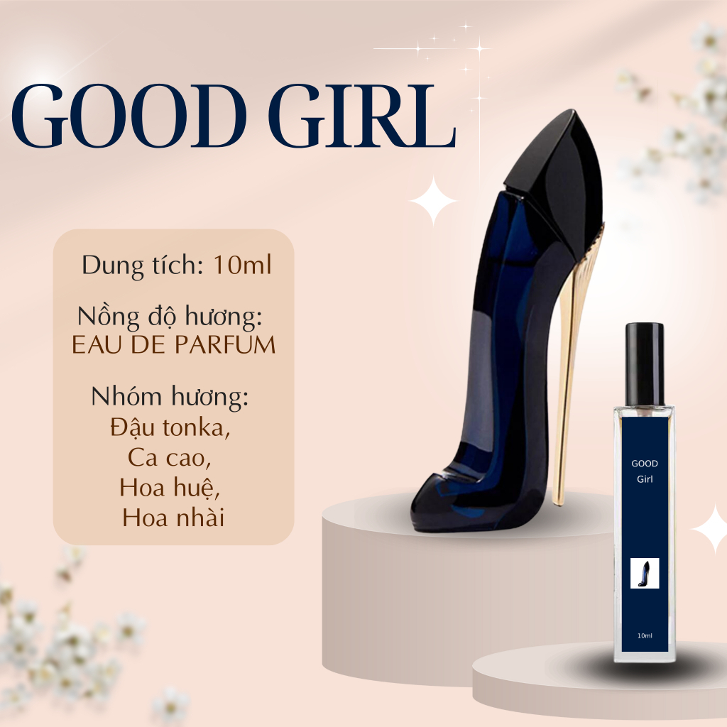 [Nước hoa chiết Cao Cấp 10ml] Carolina Herrera Good Girl -Mùi hương: Gợi cảm, Huyền bí và Ngọt ngào
