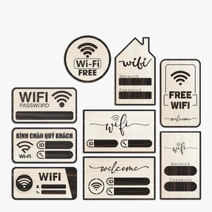 Bảng Gỗ Ghi Thông Tin Wifi Khắc Theo Yêu Cầu Trang Trí Quán Cafe, Nhà Hàng, Homestay
