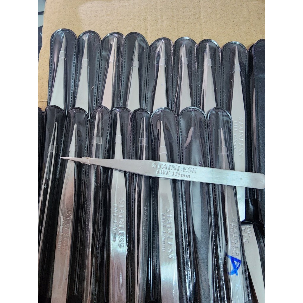 2 Cái, 5 Cái Nhíp Gắp Chỉ, Nhíp Xỏ Chỉ Thép Không Gỉ Cong & Thẳng