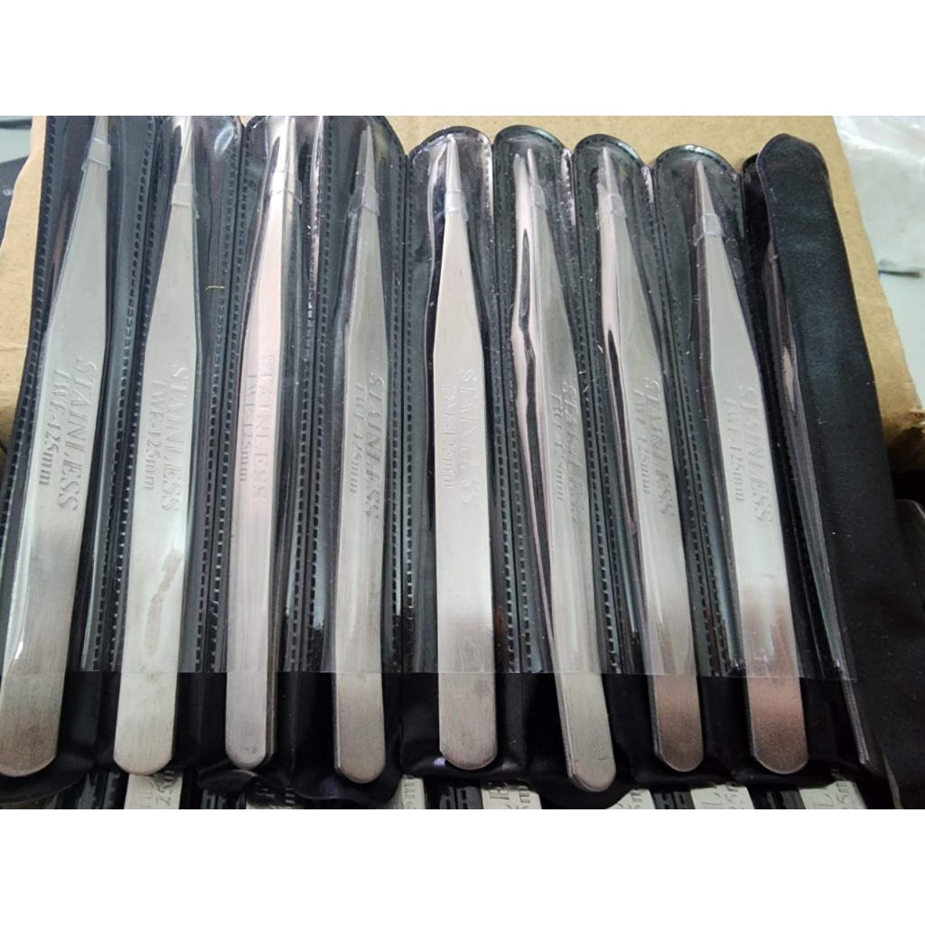2 Cái, 5 Cái Nhíp Gắp Chỉ, Nhíp Xỏ Chỉ Thép Không Gỉ Cong & Thẳng