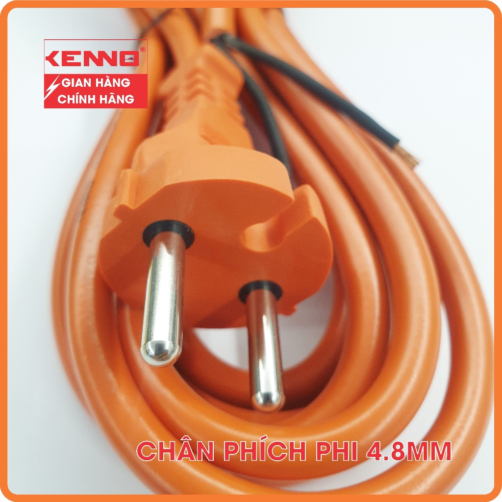 Dây nguồn máy công trình, bếp từ, bếp hồng ngoại, chịu tải KENNO công suất 2000W lõi đồng 2x1.5