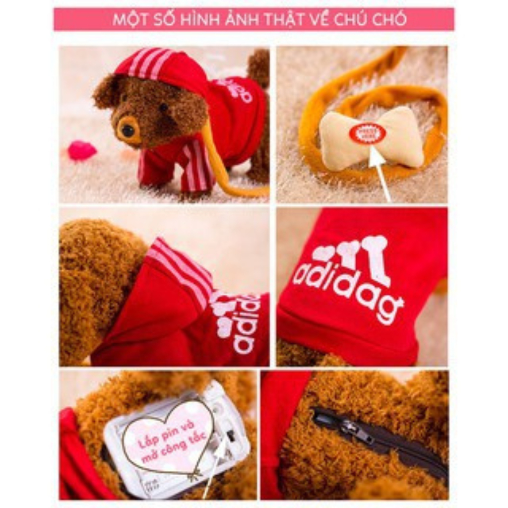 Cún Bông Cún Bằng Bông Biết Đi Biết Hát Biết Lắc Mông Cún Đồ Chơi Cute Dễ Thương Cho Bé - PUPU HOUSE