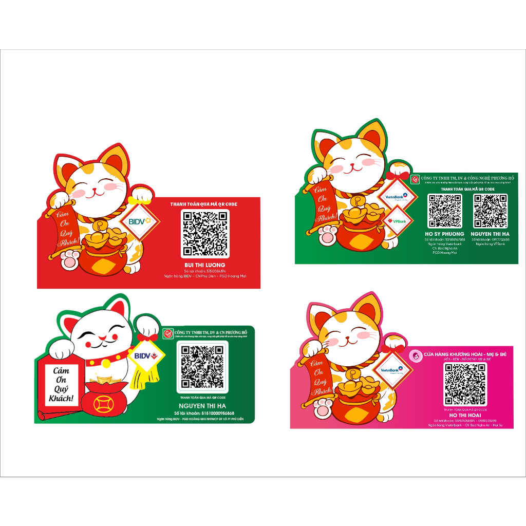 Decal Dán Mã QR Code Mèo Thần Tài in Tài Khoản Ngân Hàng - in theo yêu ...