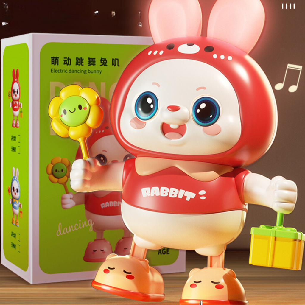 Đồ Chơi Thỏ Nhảy Múa Robot Nhảy Múa Con Thỏ Thỏ Nhún Nhảy Thỏ Nhảy Thỏ Biết Nhảy Nhảy Múa Thỏ Cầm Hoa -Đồ Chơi PUKAPI