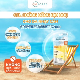 Gel Chống Nắng Dịu Nhẹ Cho Da Nhạy Cảm Và Cho Trẻ Em Omi Verdio SPF30 PA+++ (80g/tuýp)
