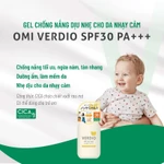 Gel Chống Nắng Dịu Nhẹ Cho Da Nhạy Cảm Và Cho Trẻ Em Omi Verdio SPF30 PA+++ (220g/chai) — ảnh 2