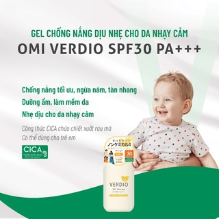 Gel Chống Nắng Dịu Nhẹ Cho Da Nhạy Cảm Và Cho Trẻ Em Omi Verdio SPF30 PA+++ (220g/chai)