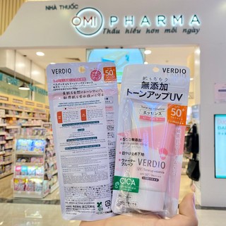 Tinh Chất Chống Nắng Nâng Tone Sáng Hồng Dành Cho Da Nhạy Cảm Omi Verdio SPF50+/PA++++ Nhật Bản (50g/Tuýp)