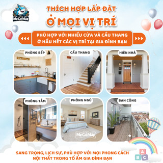 Thanh Chắn Cầu Thang, Thanh Chắn Cửa Pakey Không Khoan Đục Cao 79cm An Toàn Cho Trẻ Nhỏ